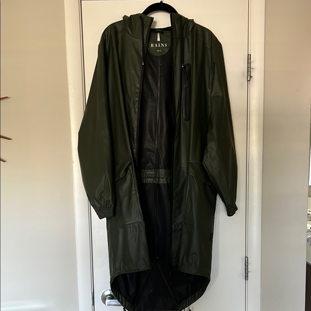 Rains Men's Green Waterproof Jacket